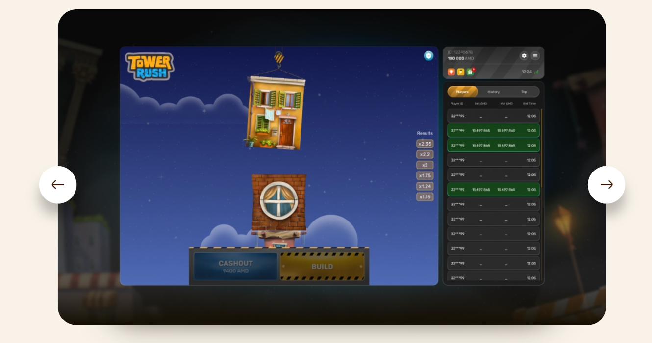 Tower Rush juego dinero